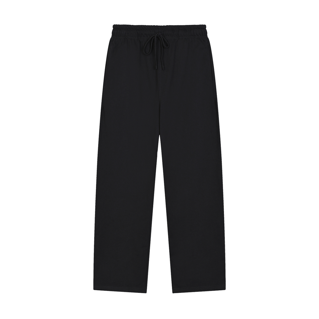 STRAIGHT-LEG SWEATPANTS UNISEX - BLACK