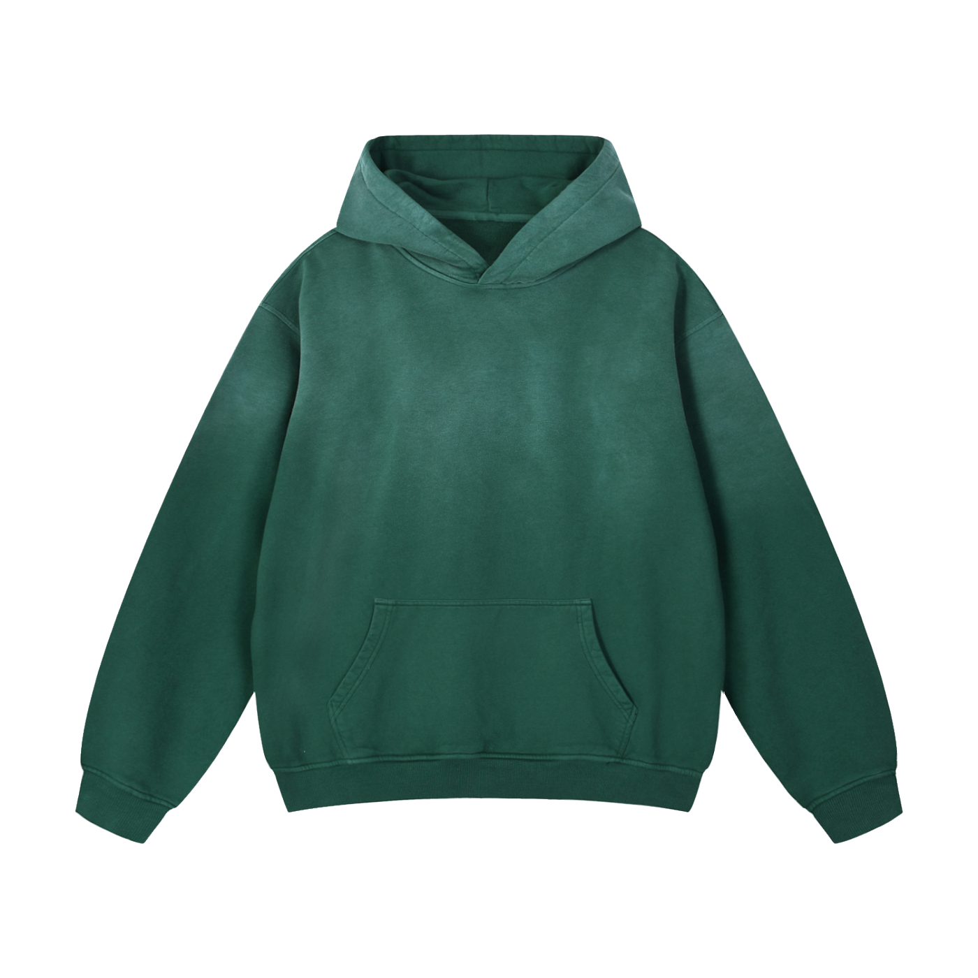 PREMIUM UNISEX BASIC SUNFADE HEAVYWEIGHT OVERSIZED HOODIE GREEN