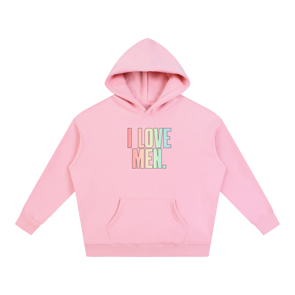 PRIDE OVERSIZED PREMIUM FLEECED HOODIE - I LOVE MEN