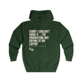 09 QUITTERS CLUB FULL-ZIP HOODIE GREEN/BEIGE