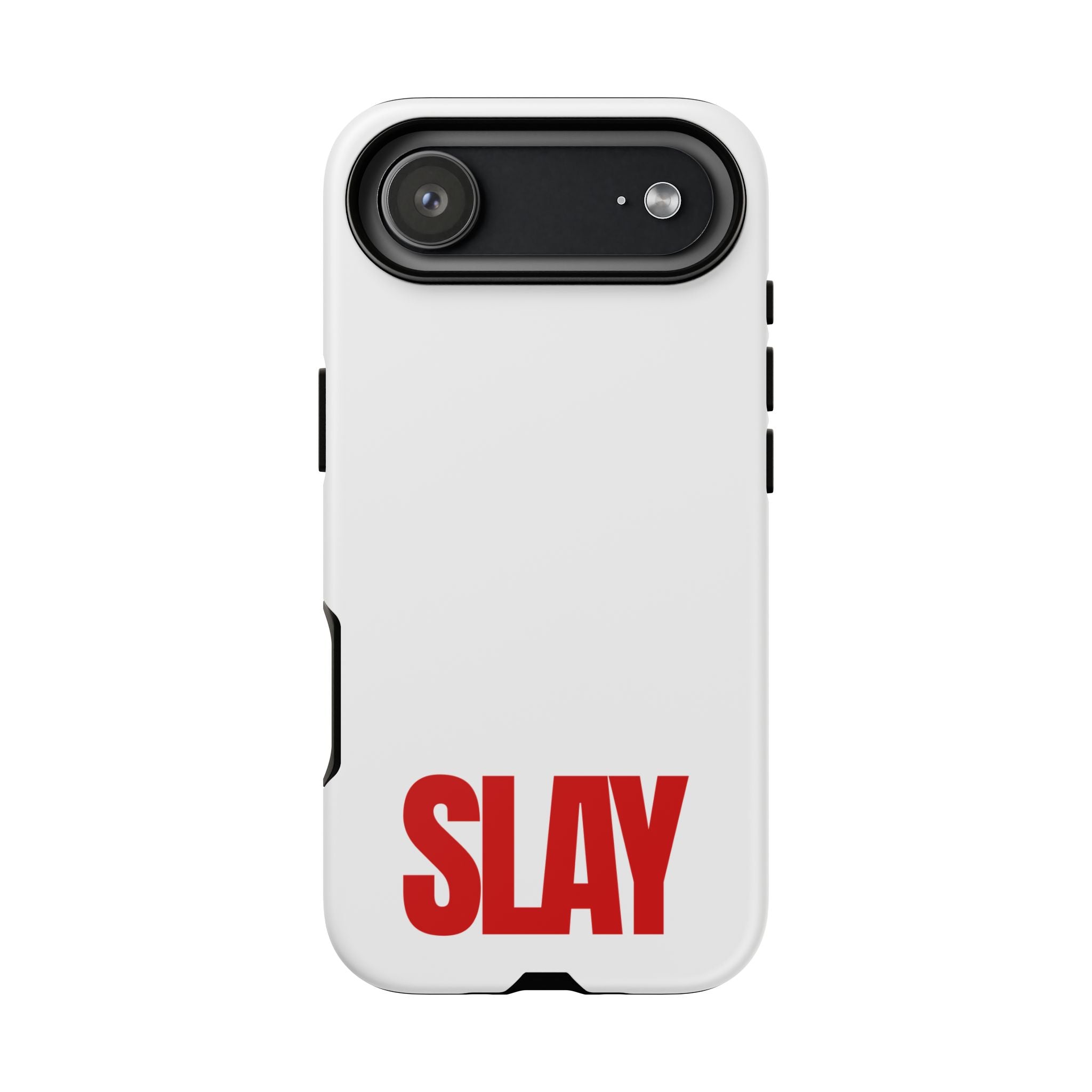 IPHONE CASE (15 - 17) - SLAY (WHITE&RED)