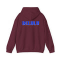 STATEMENT HOODIE DELULU - MAROON & BLUE/WHITE