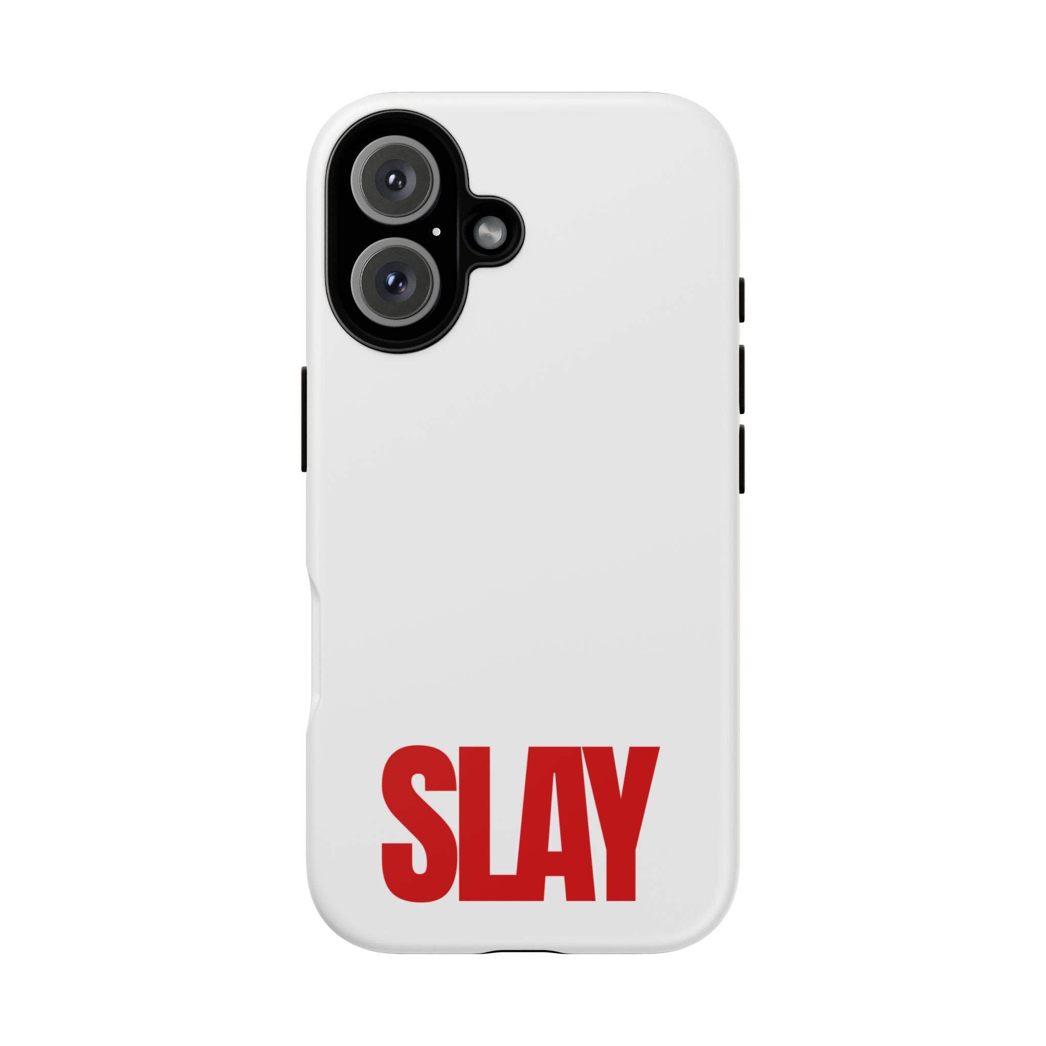 IPHONE CASE (15 - 17) - SLAY (WHITE&RED)