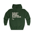 04 QUITTERS CLUB FULL-ZIP HOODIE GREEN/BEIGE