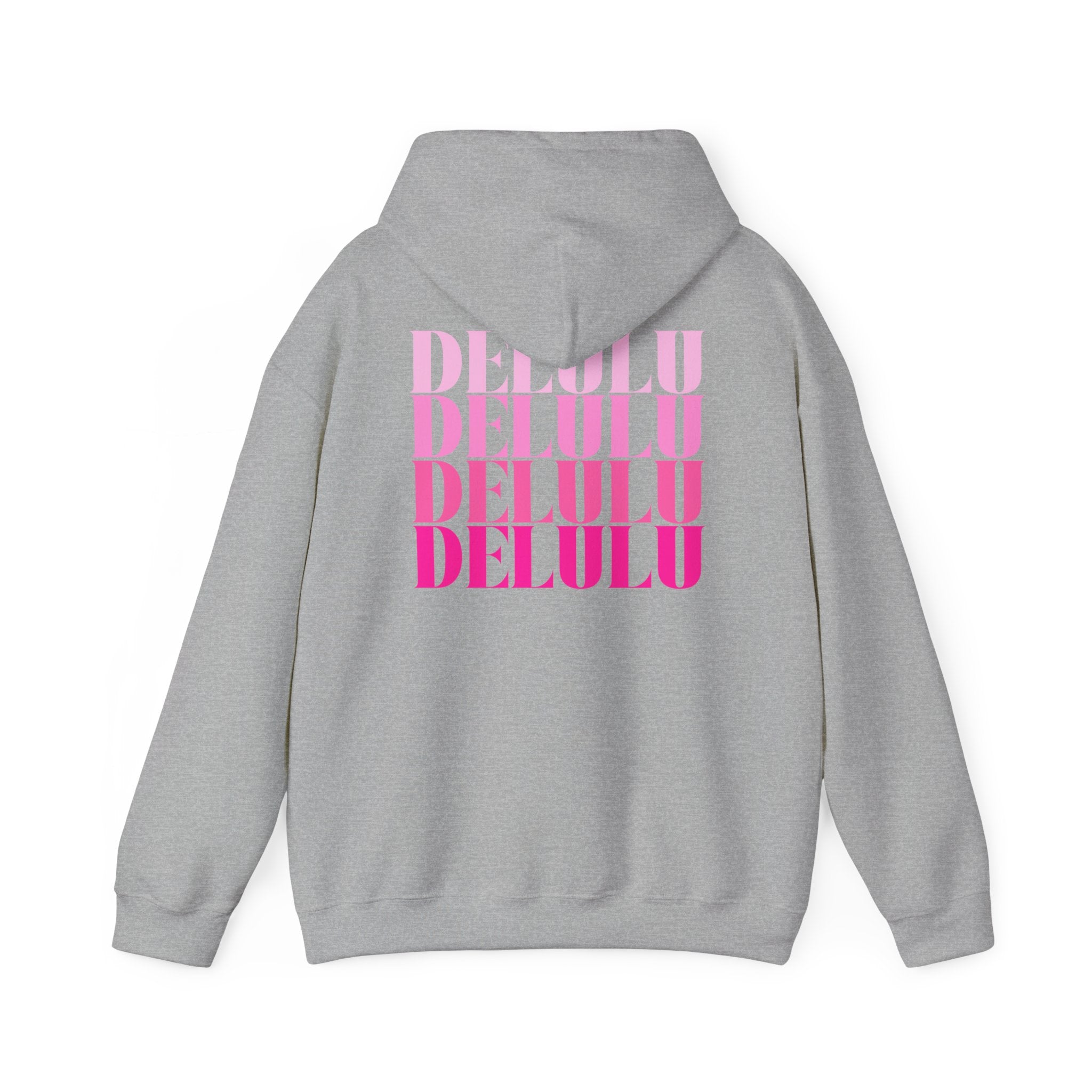 STATEMENT HOODIE DELULU DELULU DELULU - BEIGE & PINK