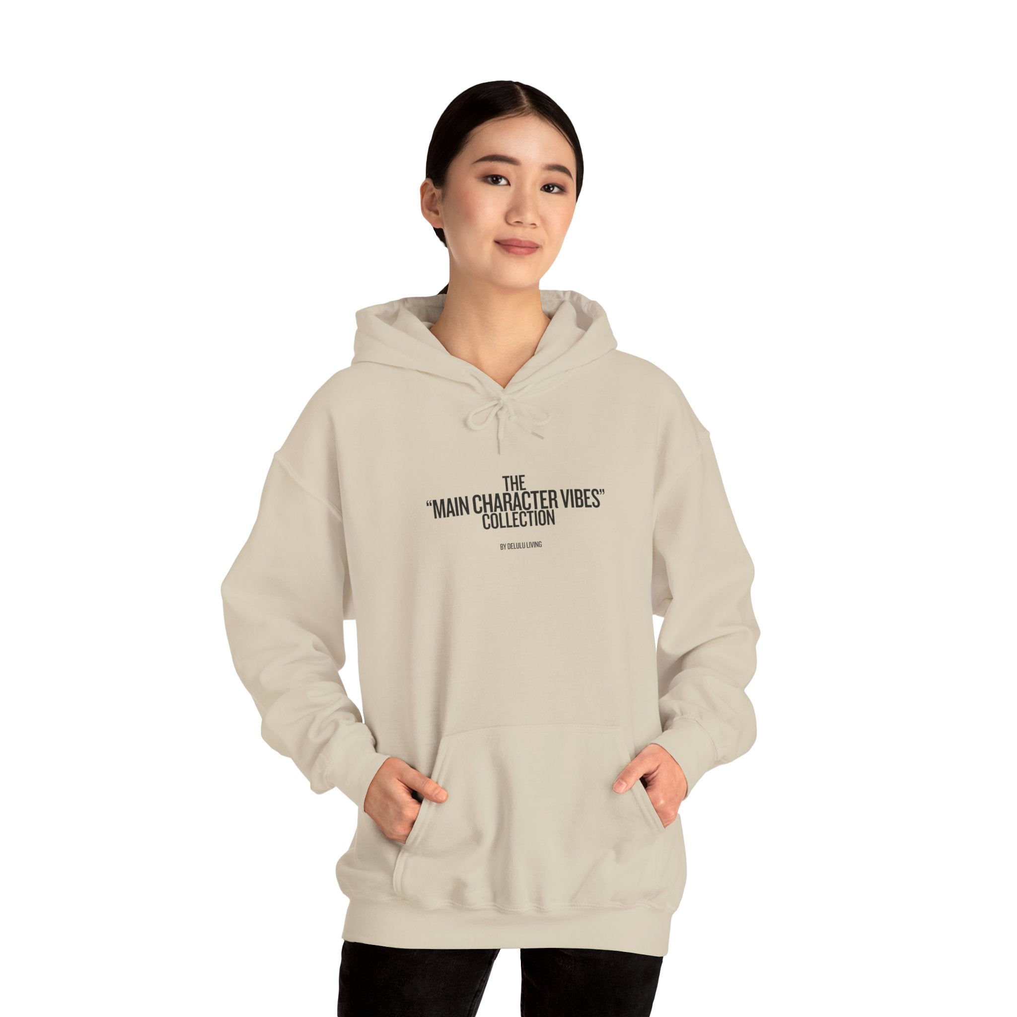 MAIN CHARACTER VIBES HOODIE - MINOR INCONVENIENCES BEIGE