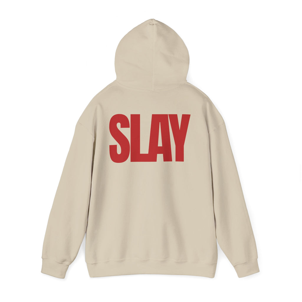 STATEMENT HOODIE - SLAY BEIGE/RED