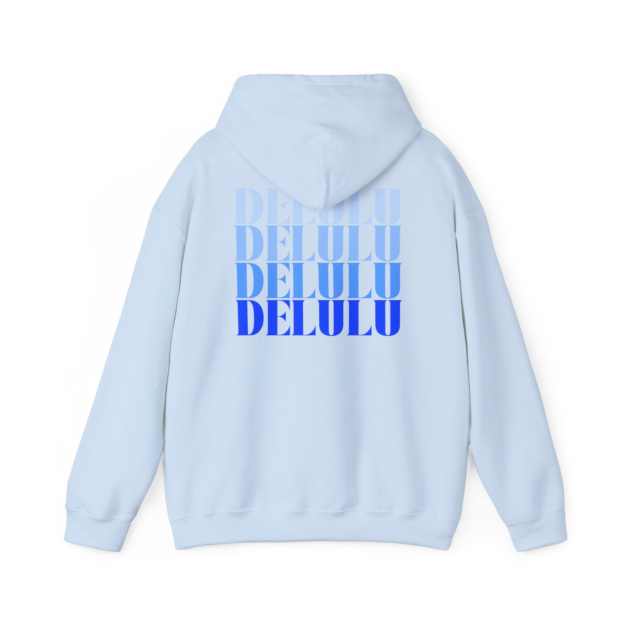STATEMENT HOODIE DELULU DELULU DELULU - BABY BLUE & BLUE