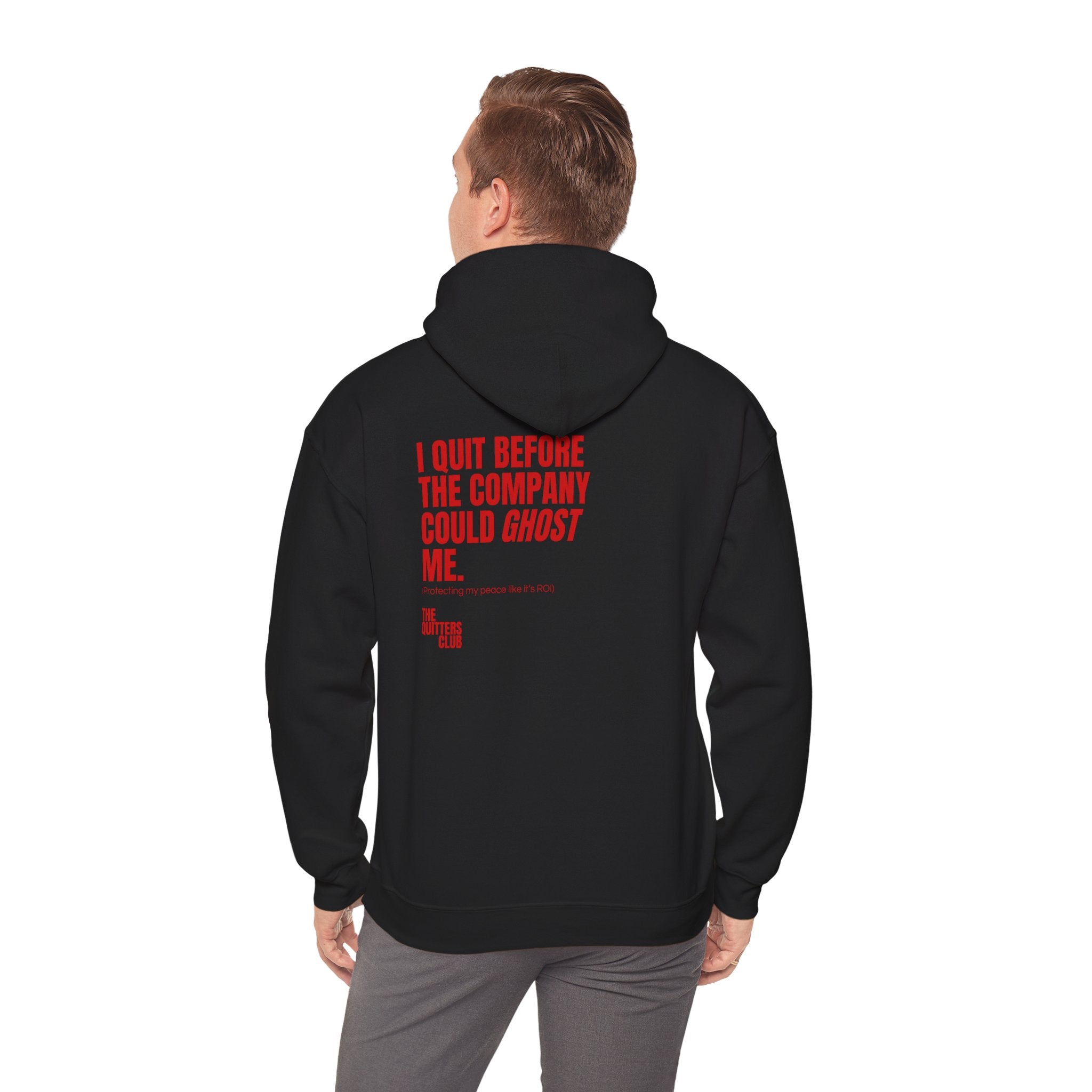 QUITTERS CLUB HOODIE - I QUIT  BLACK/RED