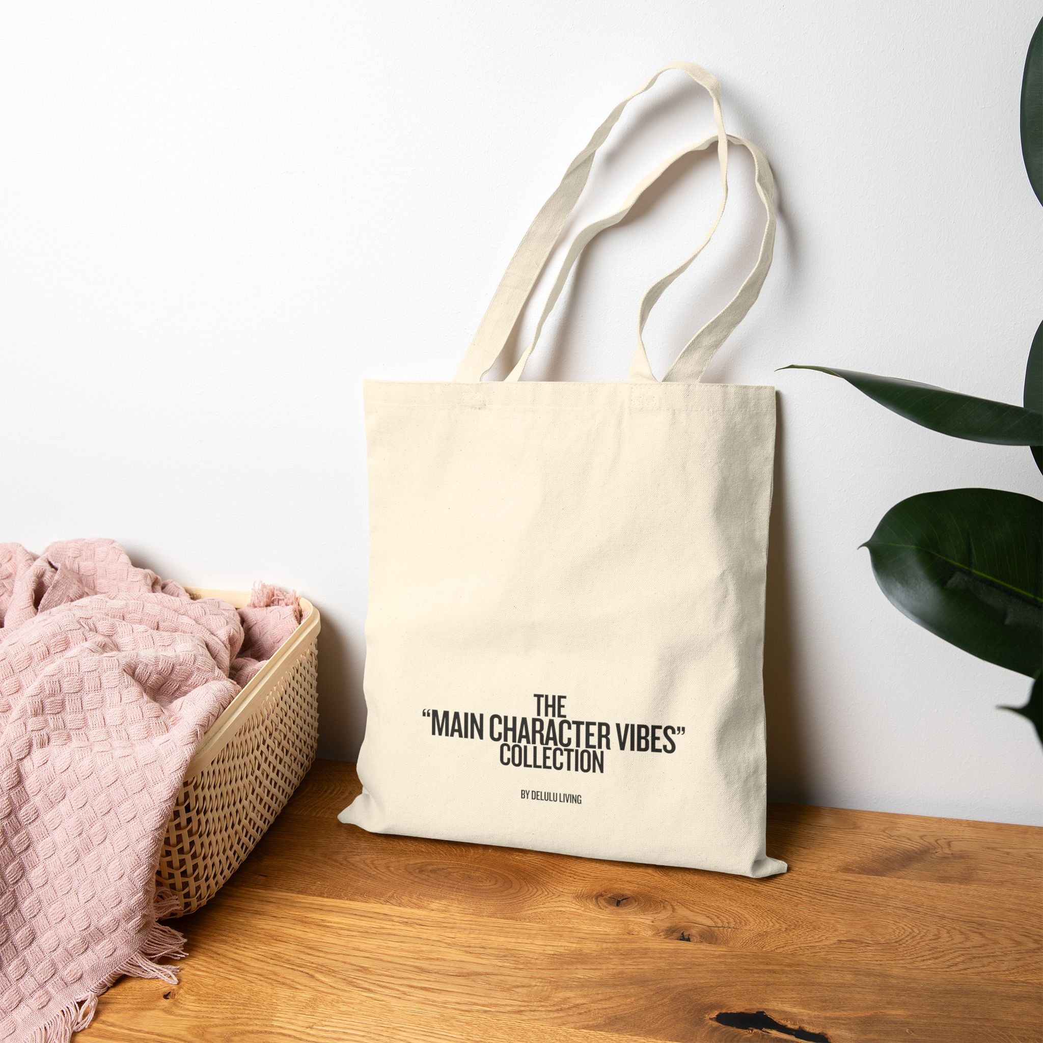 TOTE BAG - MAIN CHARACTER VIBES COLLECTION - I MAKE ENTRANCES BEIGE