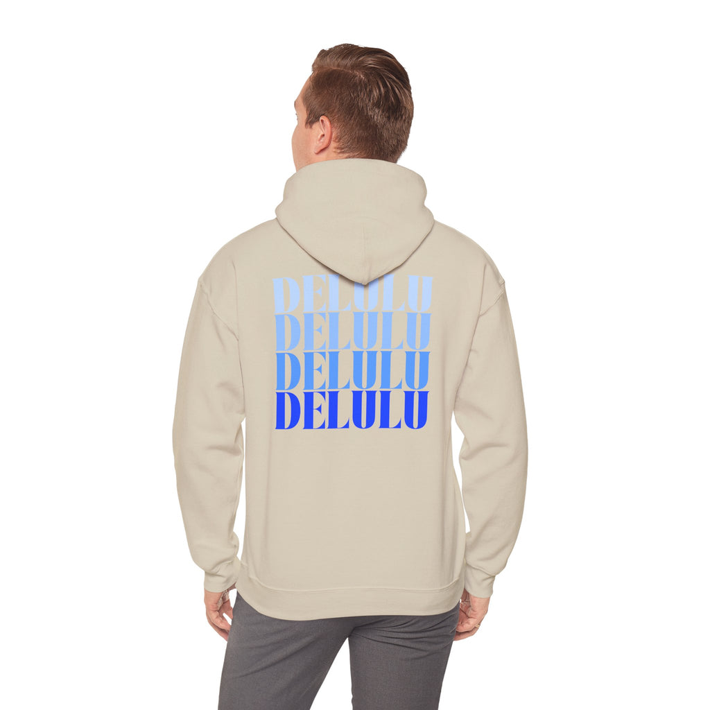 STATEMENT HOODIE DELULU DELULU DELULU - BABY BLUE & BLUE