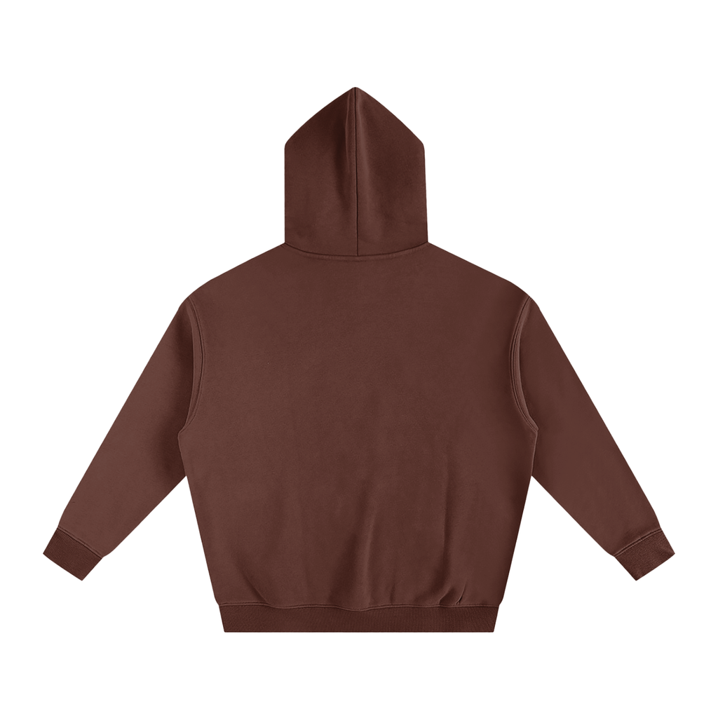 BASIC ESSENTIAL FLEECE HOODIE COFFEE