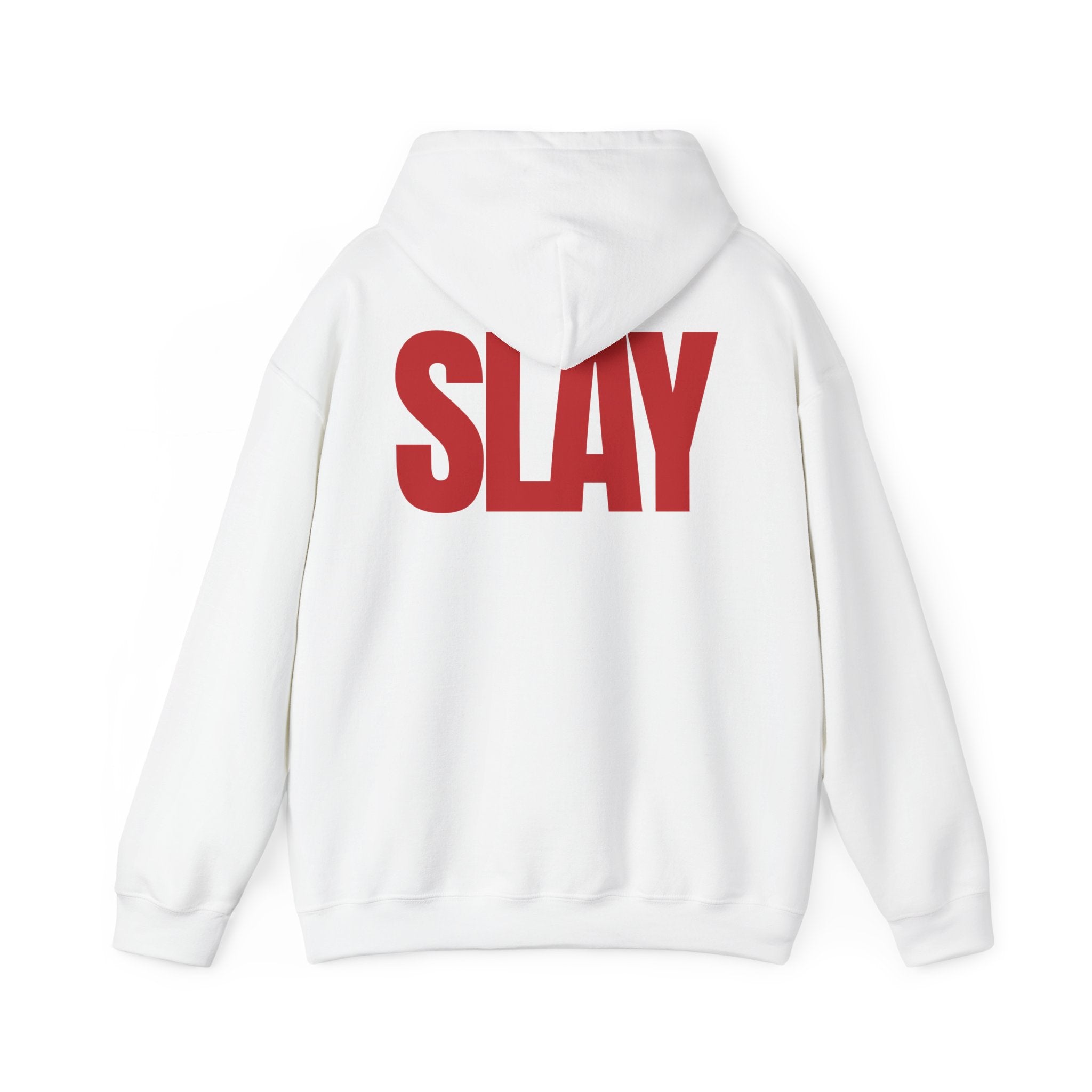 STATEMENT HOODIE -SLAY WHITE/RED