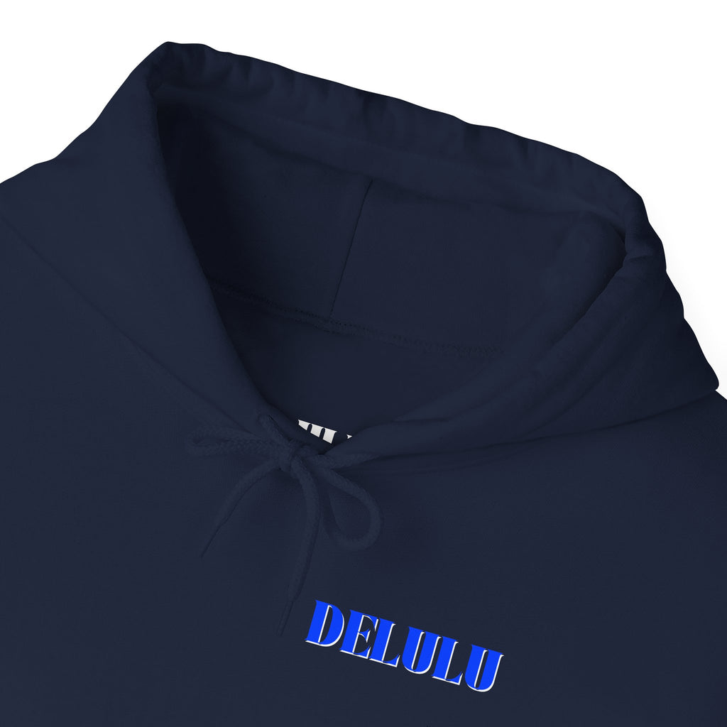 STATEMENT HOODIE DELULU - ROYAL BLUE & BLUE/WHITE