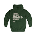 11 QUITTERS CLUB FULL-ZIP HOODIE GREEN/BEIGE