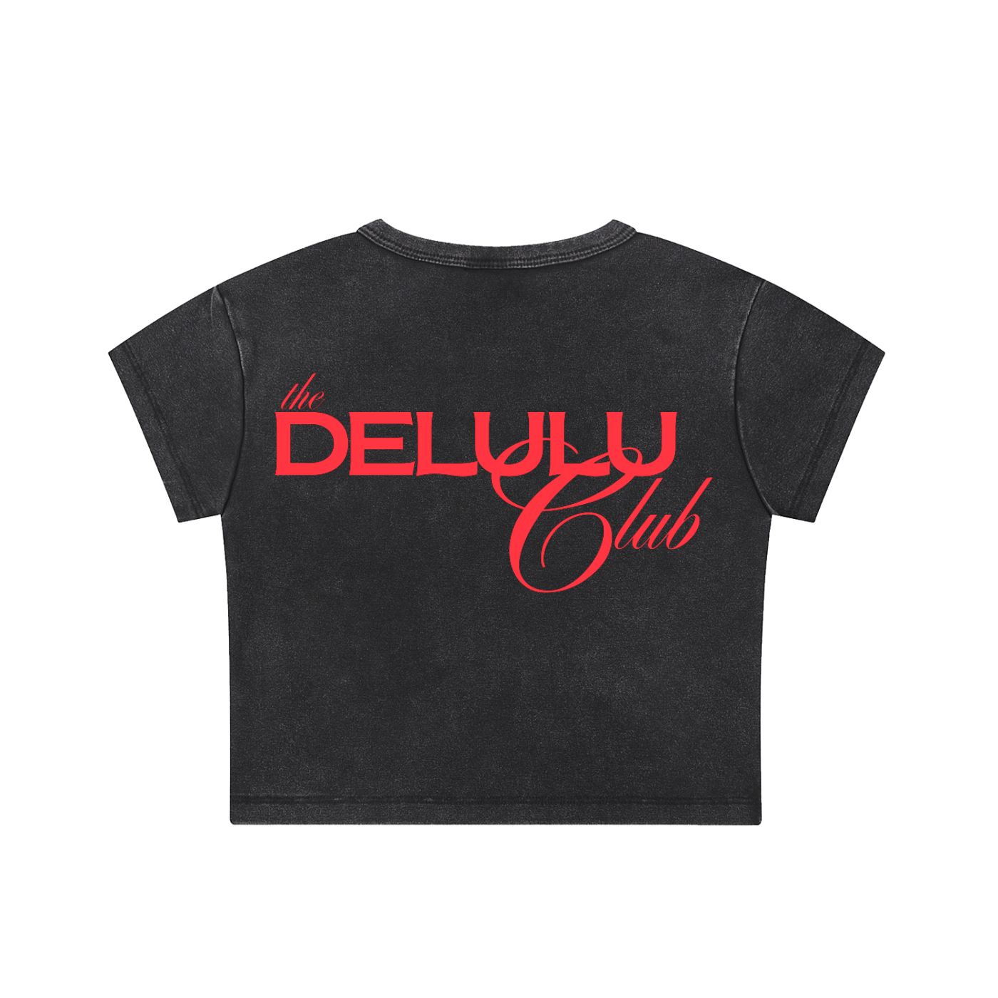 SNOW WASHED CROP TOP - DELULU CLUB