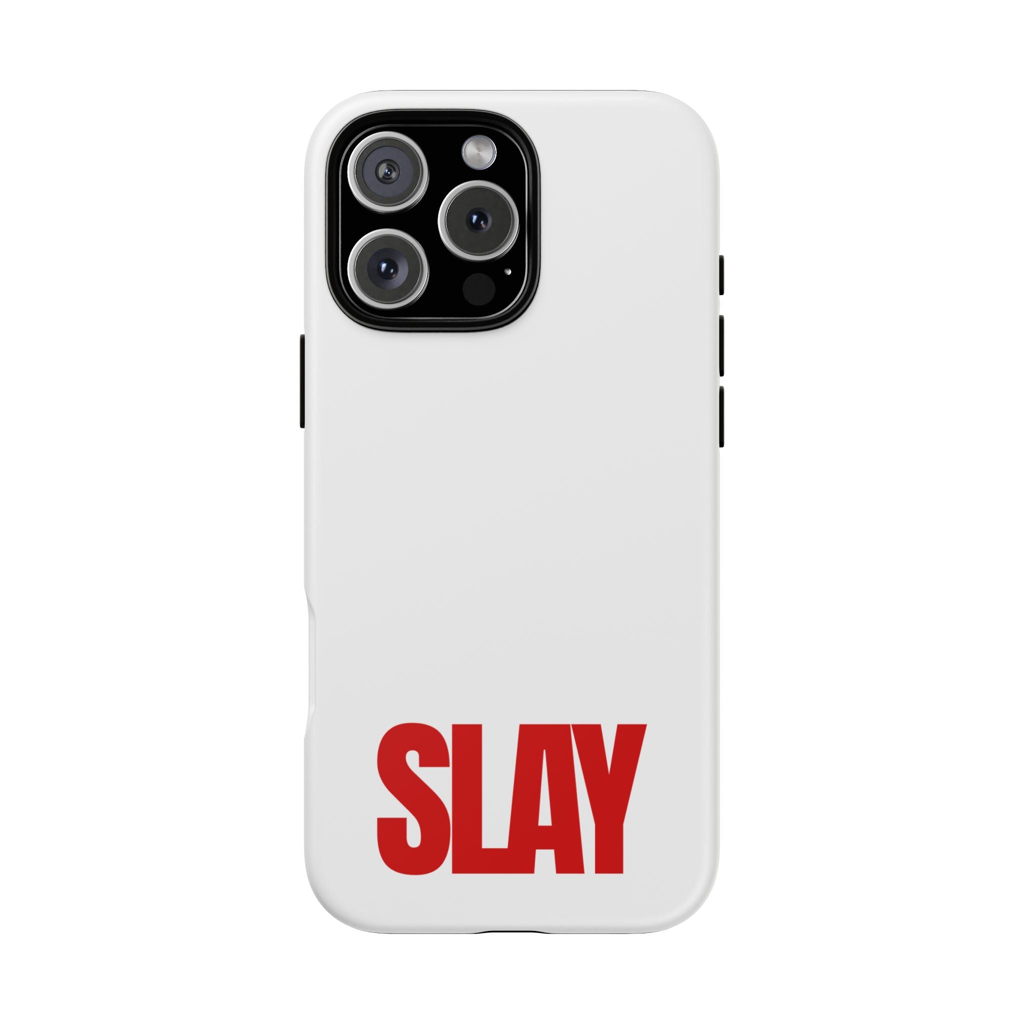 IPHONE CASE (15 - 17) - SLAY (WHITE&RED)