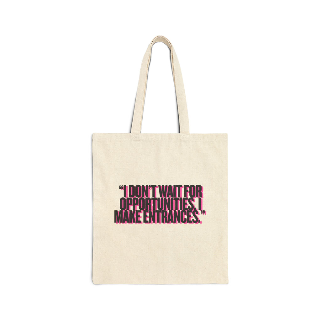 TOTE BAG - MAIN CHARACTER VIBES COLLECTION - I MAKE ENTRANCES BEIGE