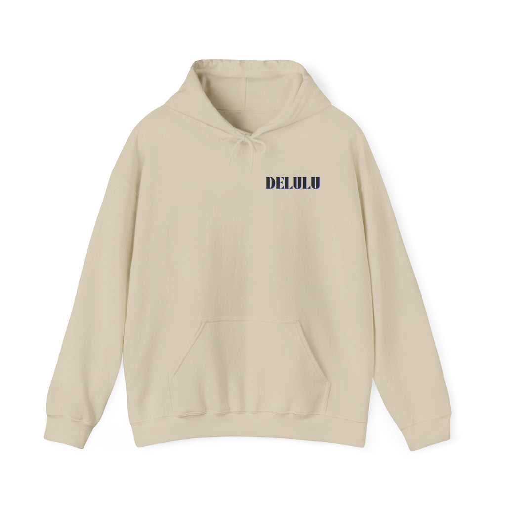 STATEMENT HOODIE DELULU - BLUE & BLACK/BLUE