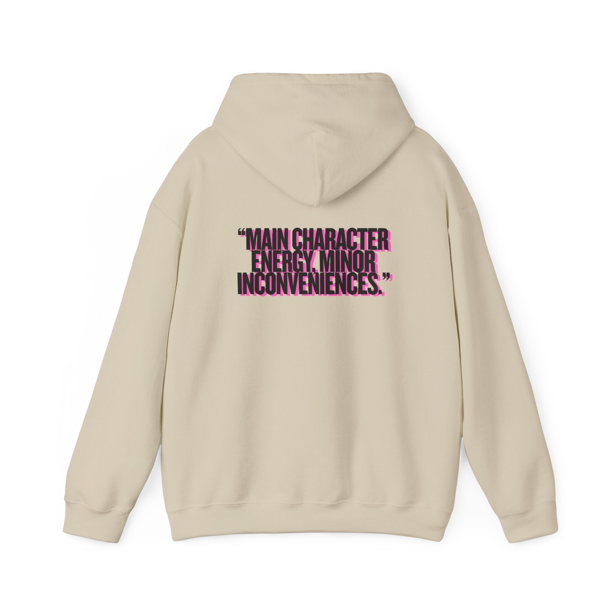 MAIN CHARACTER VIBES HOODIE - MINOR INCONVENIENCES BEIGE