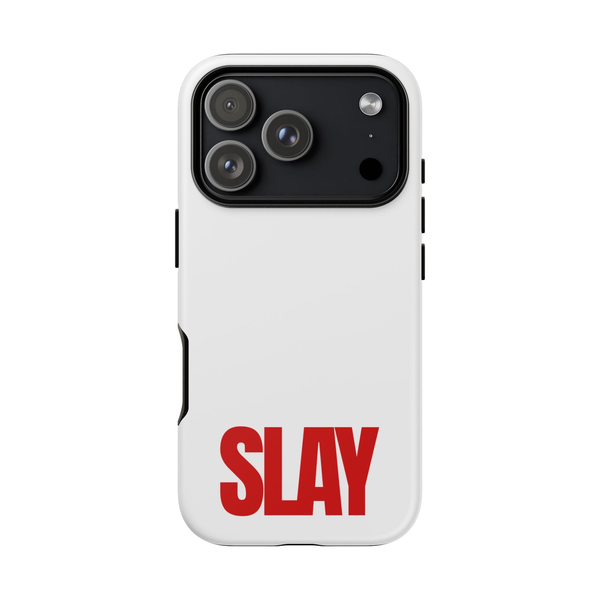 IPHONE CASE (15 - 17) - SLAY (WHITE&RED)