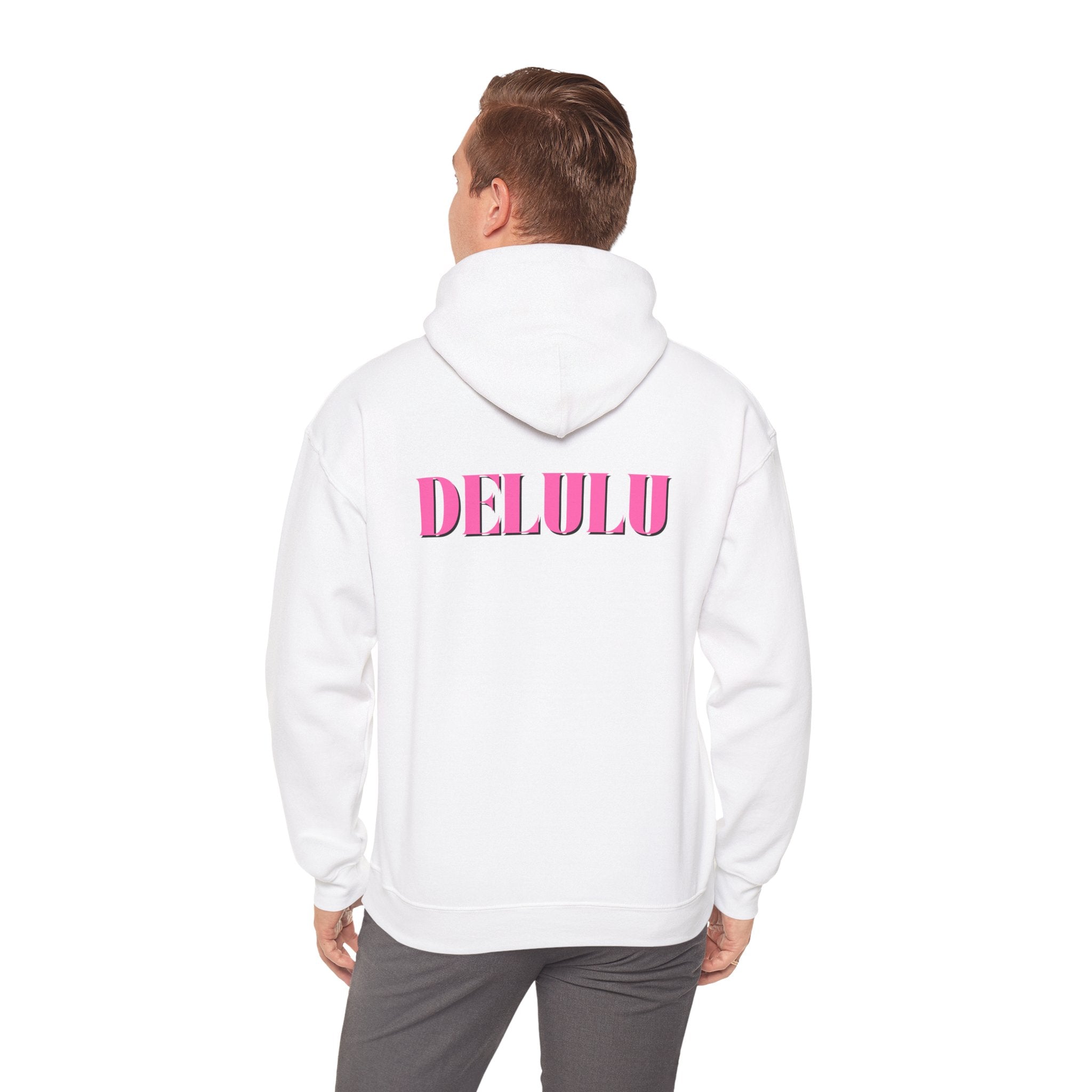 STATEMENT HOODIE DELULU - PINK & PINK/BLACK
