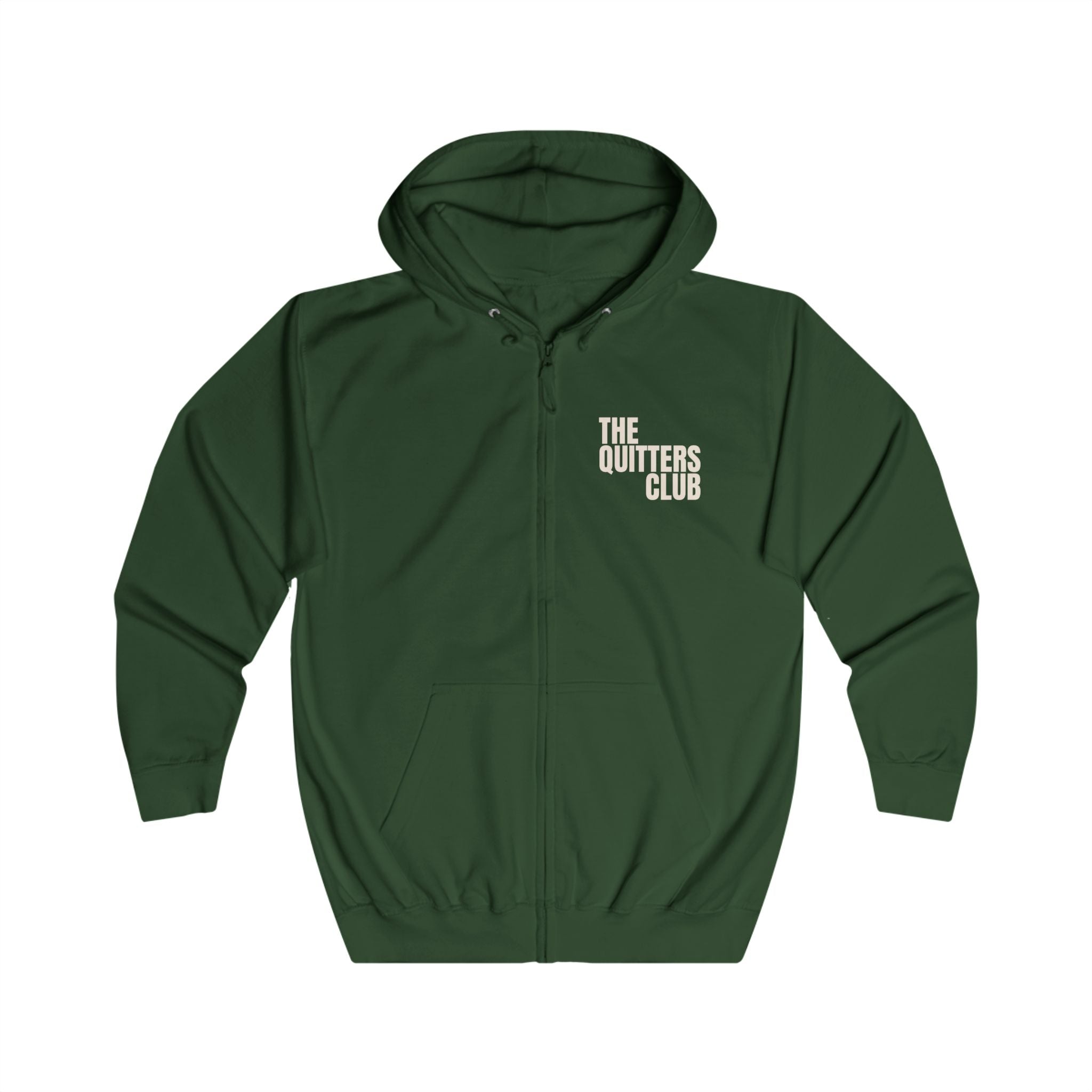 10 QUITTERS CLUB FULL-ZIP HOODIE GREEN/BEIGE