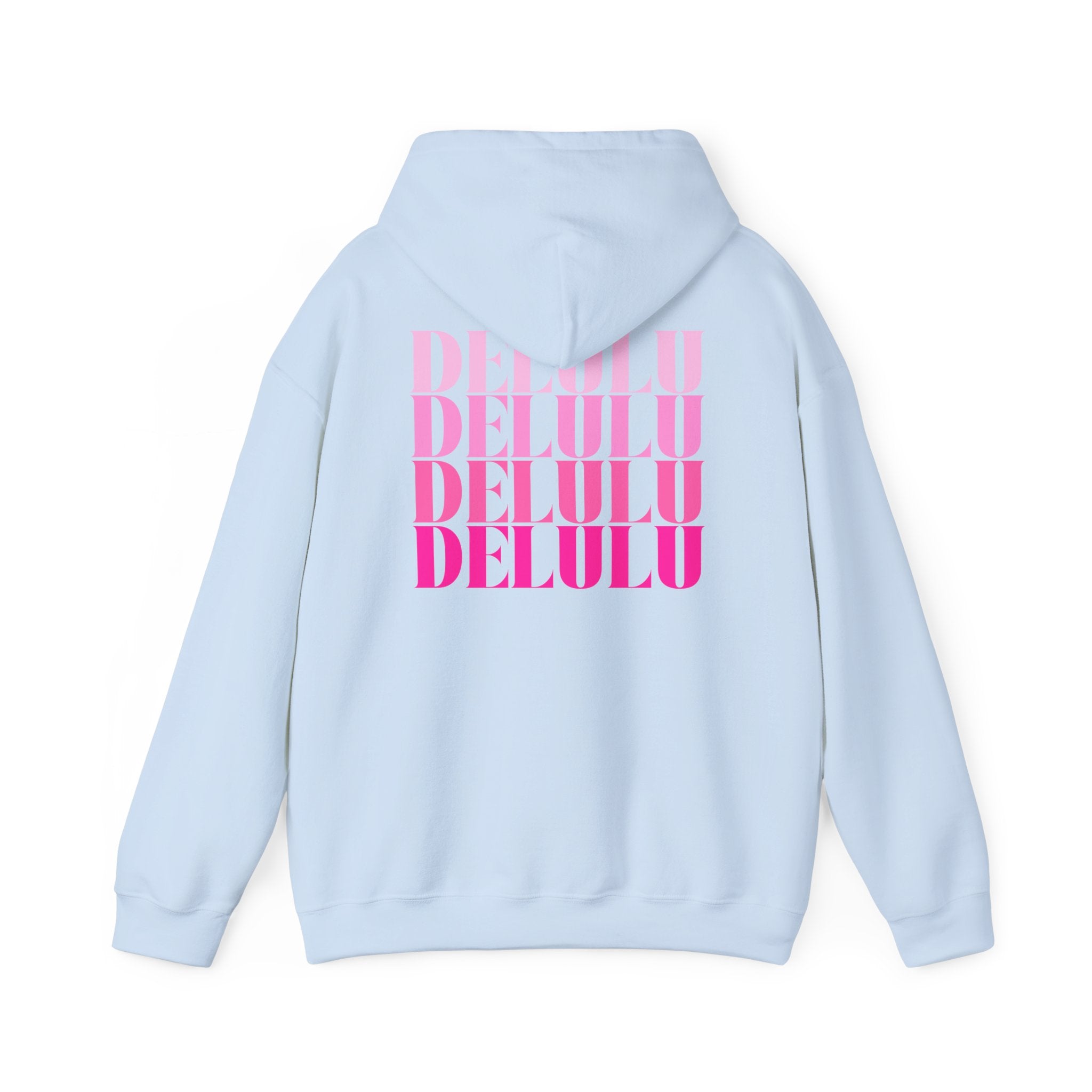 STATEMENT HOODIE DELULU DELULU DELULU - BEIGE & PINK