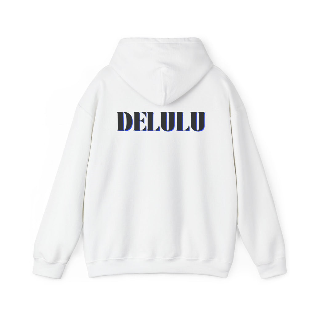 STATEMENT HOODIE DELULU - BLUE & BLACK/BLUE