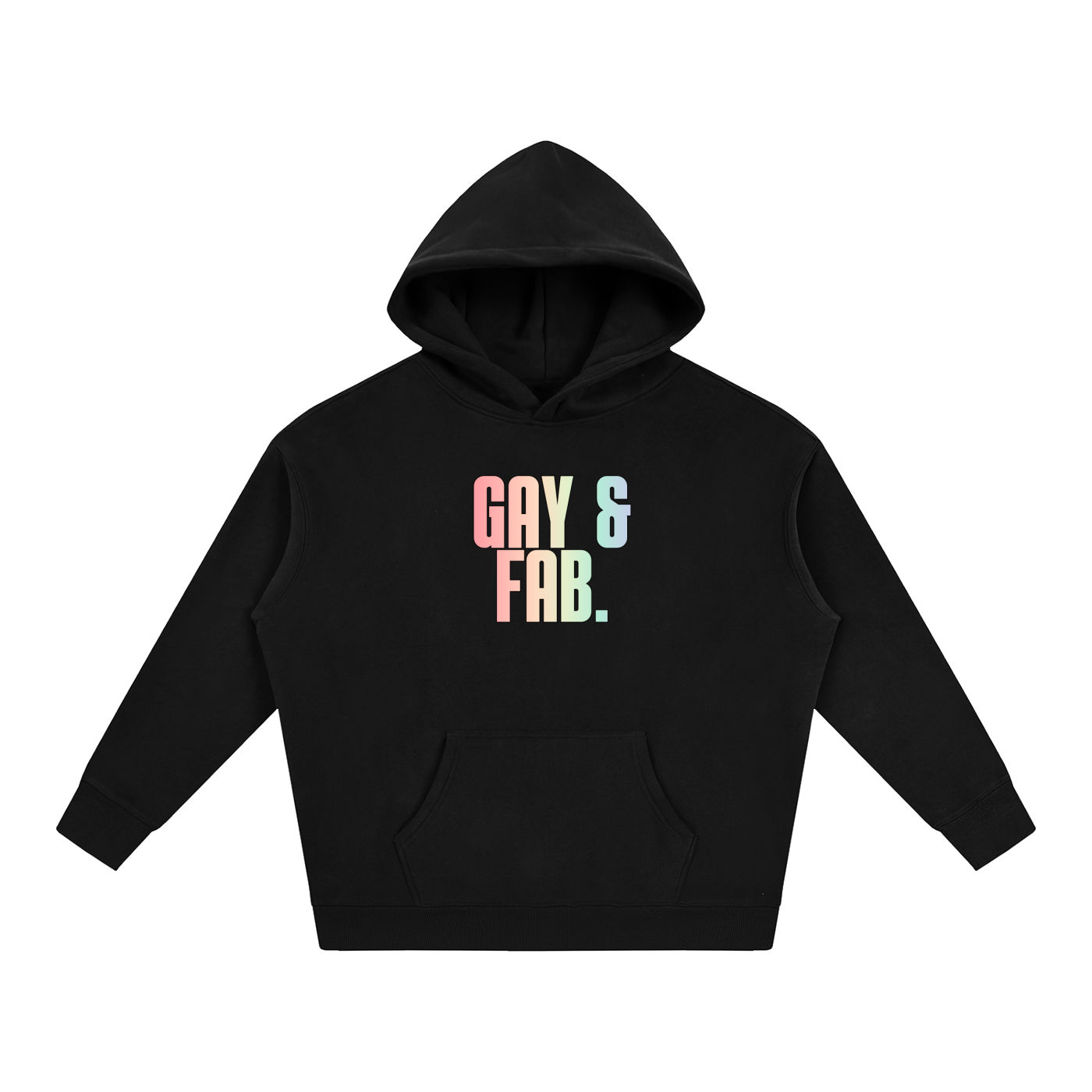 PRIDE OVERSIZED PREMIUM FLEECED HOODIE - GAY & FAB
