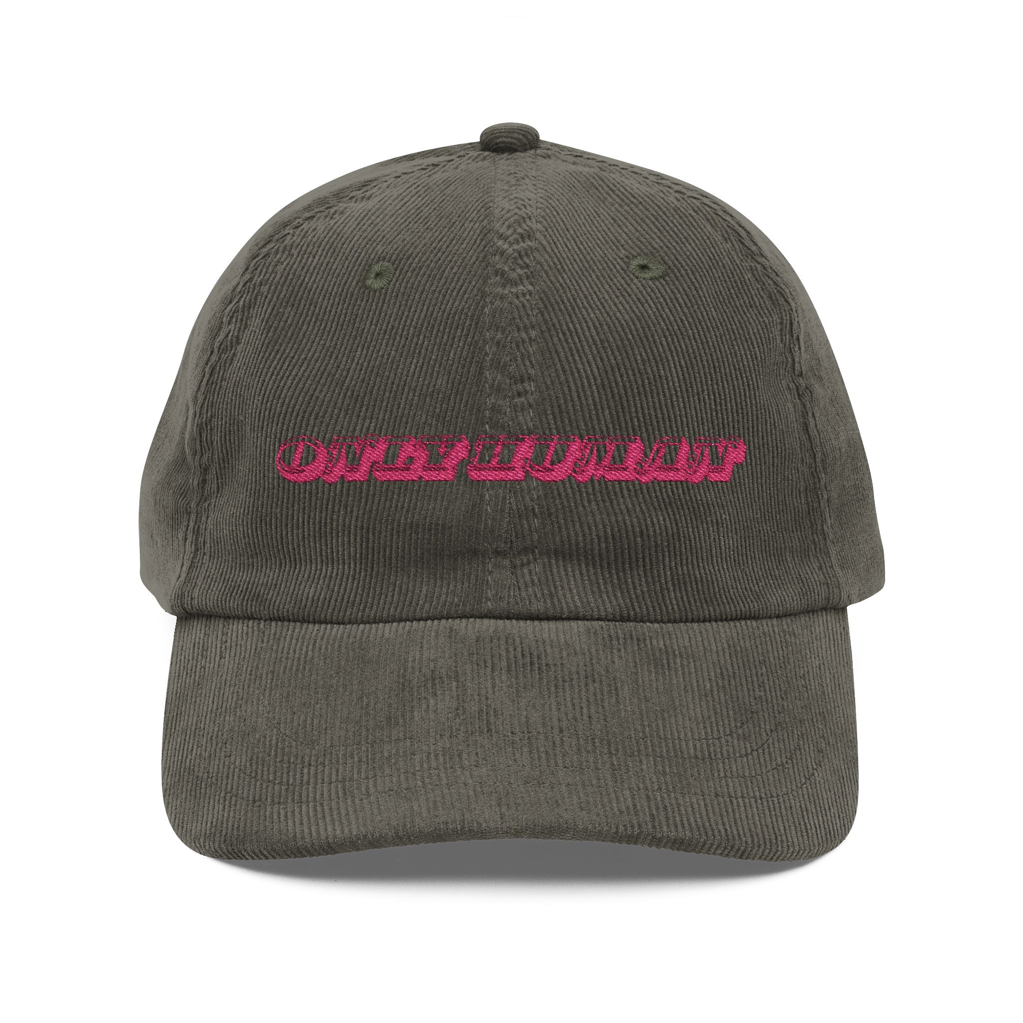 STATEMENT VINTAGE CORDUROY CAP - ONLY HUMAN