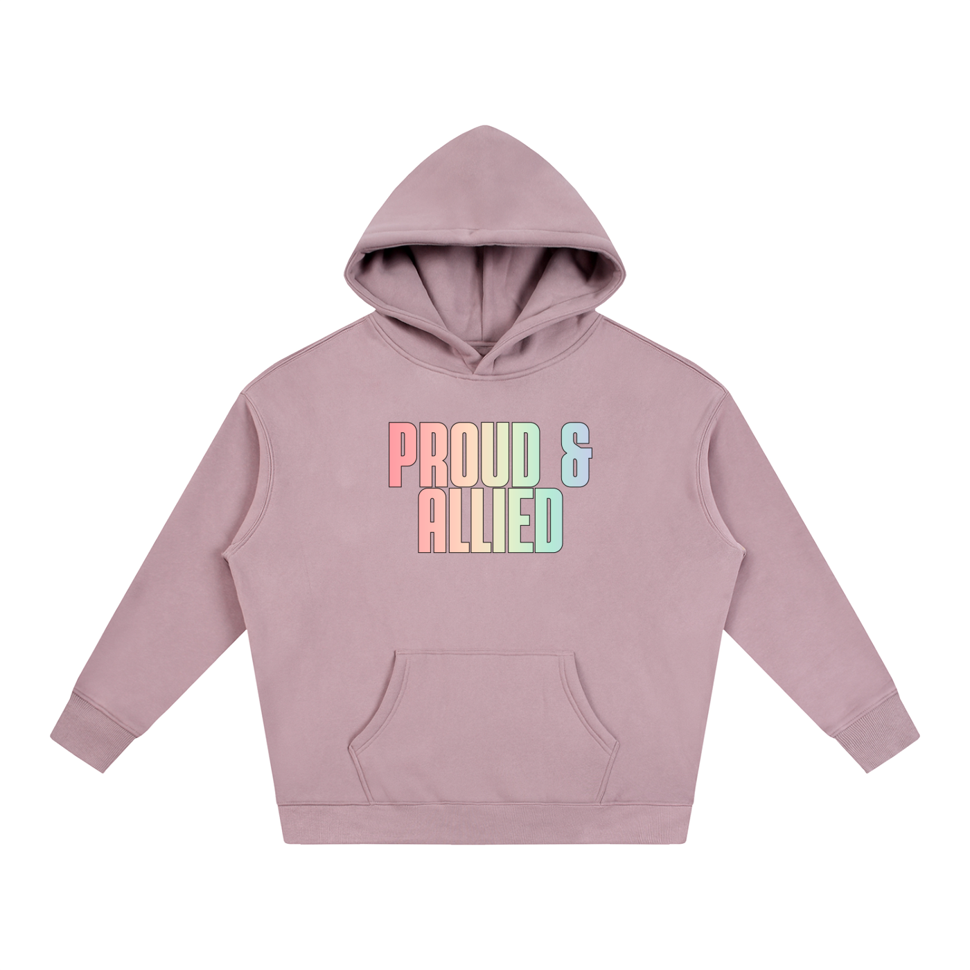 PRIDE OVERSIZED PREMIUM FLEECED HOODIE - PROUD & ALLIED