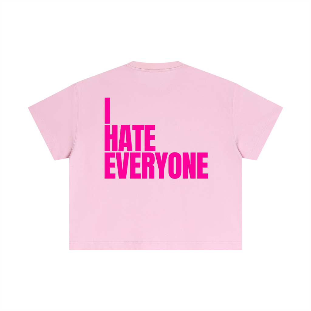 MAIN CHARACTER BOXY T-SHIRT - I HATE EVERYONE