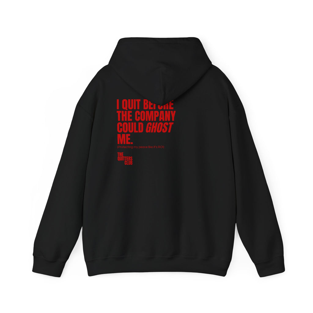 QUITTERS CLUB HOODIE - I QUIT  BLACK/RED