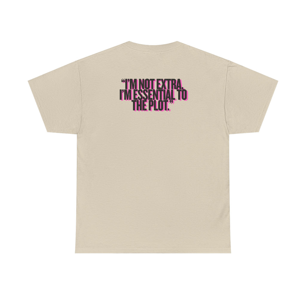 MAIN CHARACTER VIBES TEE - ESSENTIAL TO THE PLOT BEIGE