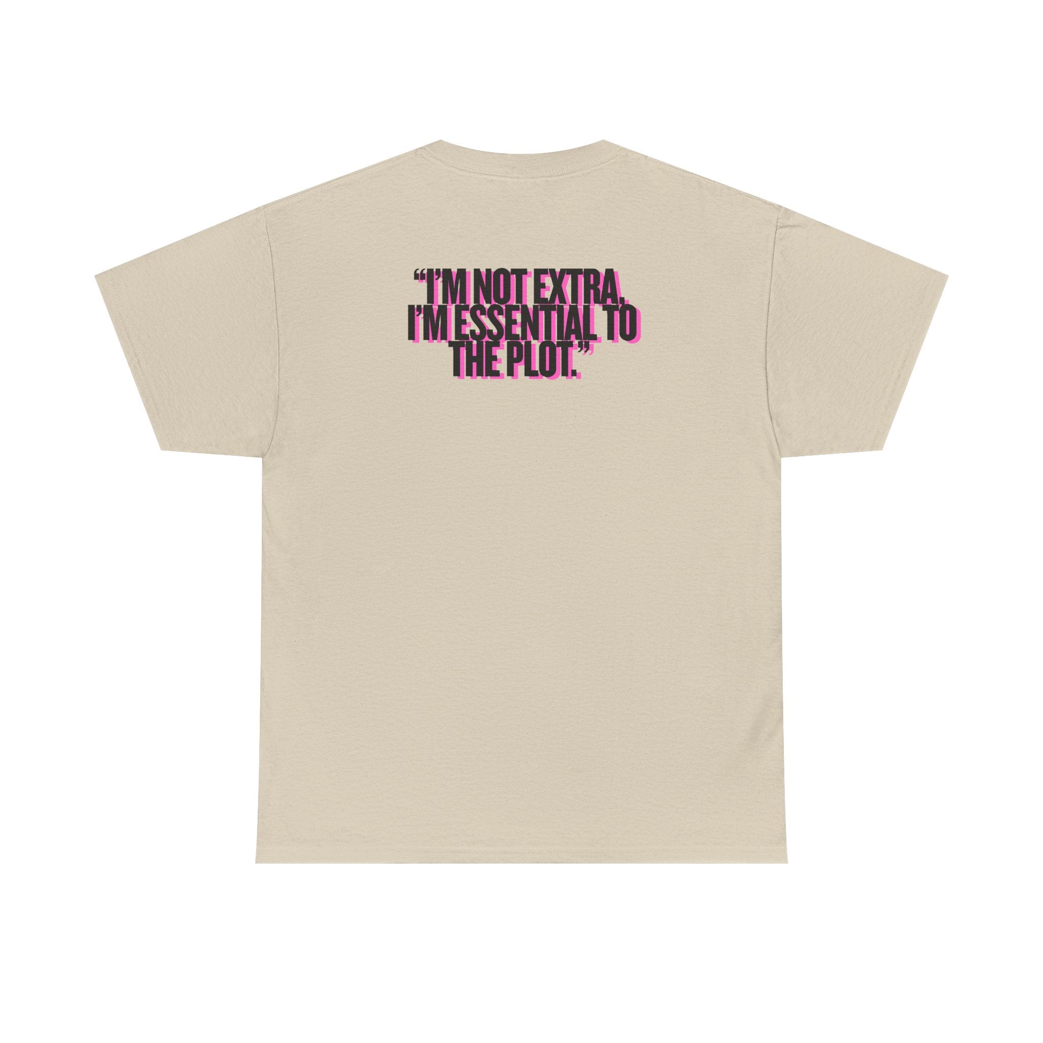 MAIN CHARACTER VIBES TEE - ESSENTIAL TO THE PLOT BEIGE