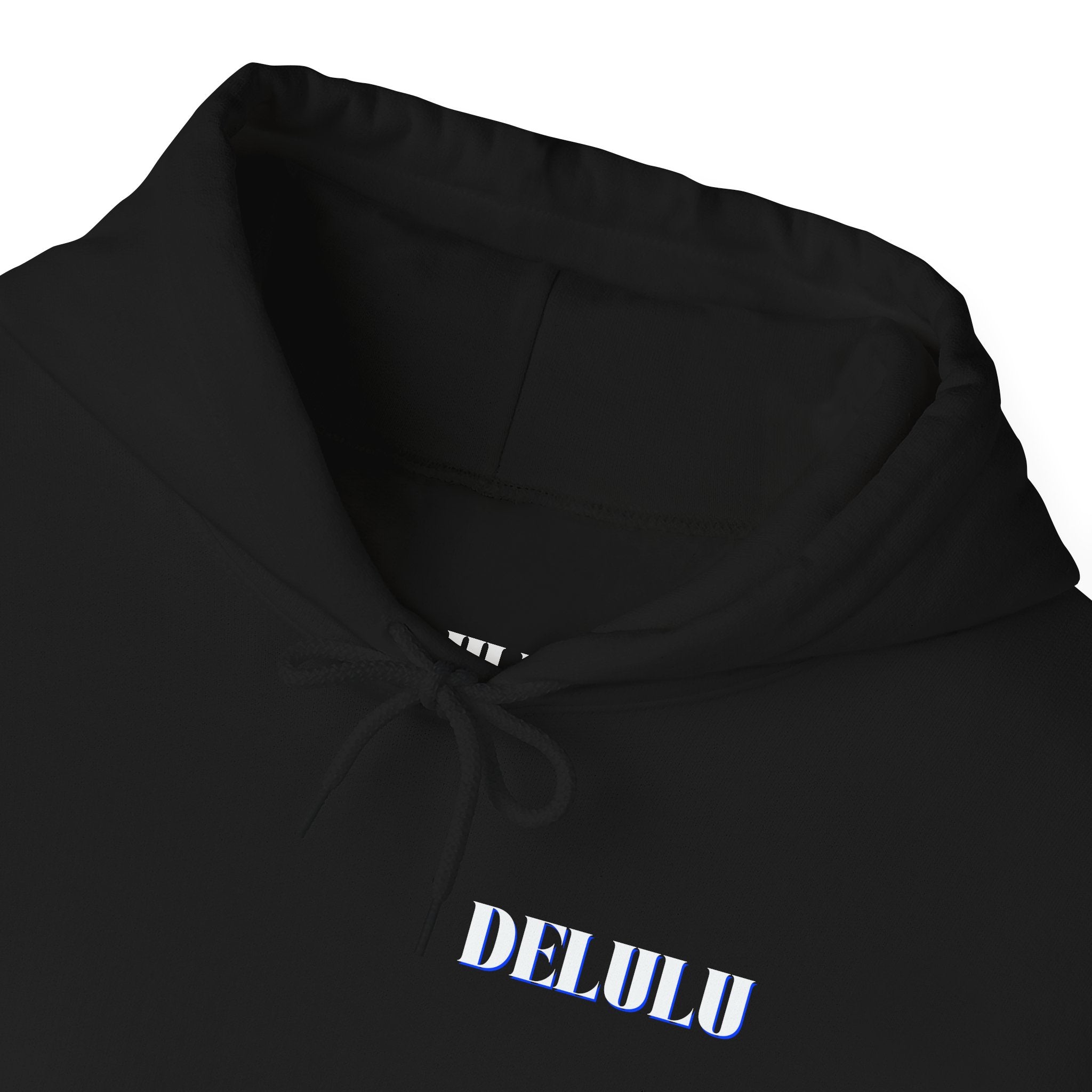 STATEMENT HOODIE DELULU - NAVY & WHITE/BLUE