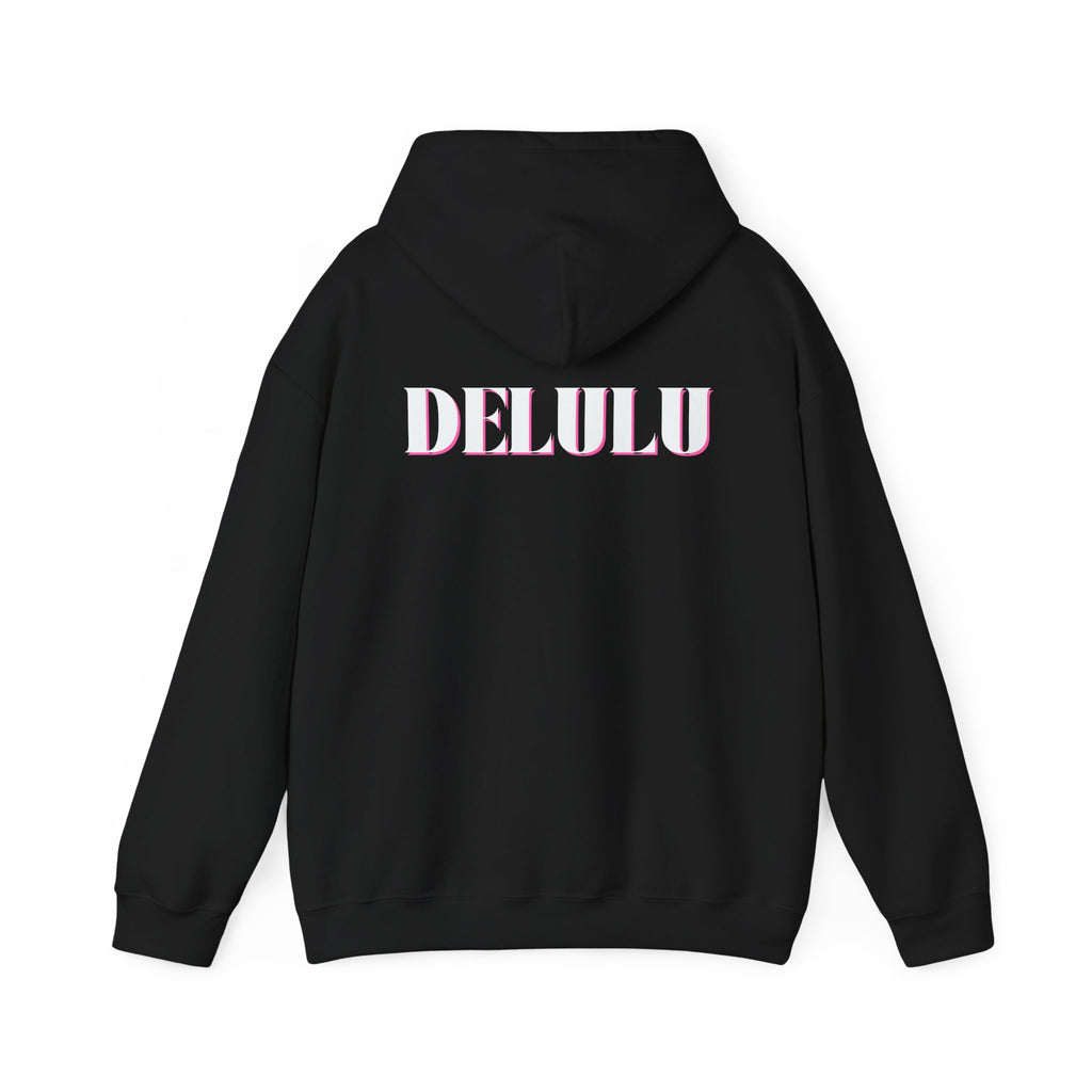 STATEMENT HOODIE DELULU - ROYAL BLUE & WHITE/PINK