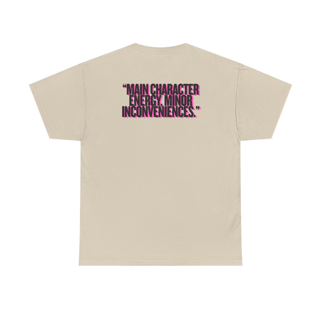 MAIN CHARACTER VIBES TEE - MINOR INCONVINIENCES BEIGE