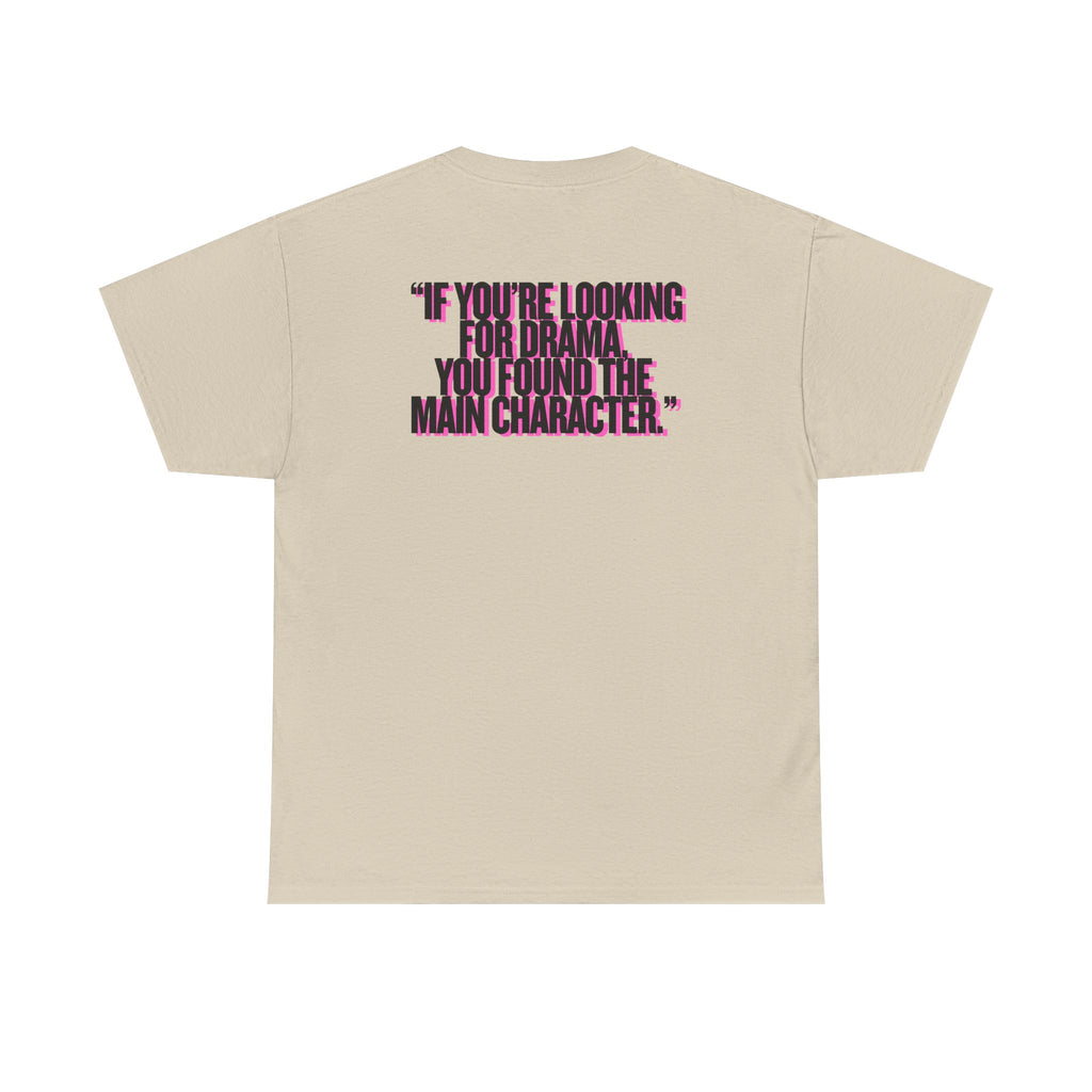 MAIN CHARACTER VIBES TEE - LOOKING FOR DRAMA BEIGE