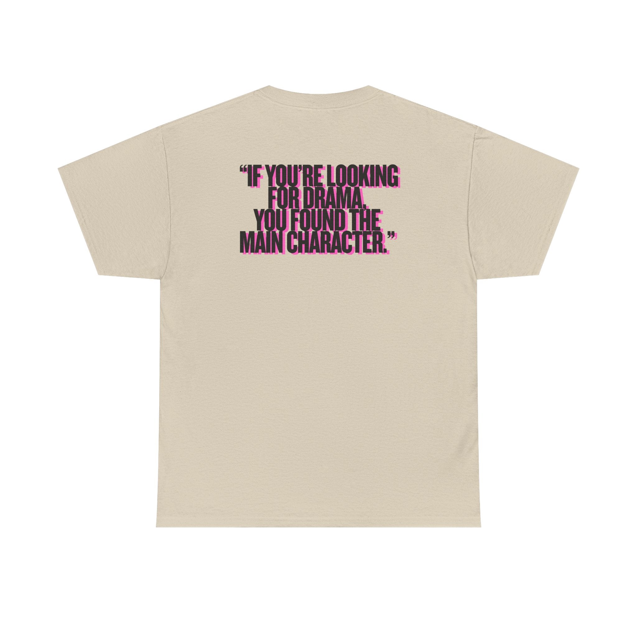 MAIN CHARACTER VIBES TEE - LOOKING FOR DRAMA BEIGE