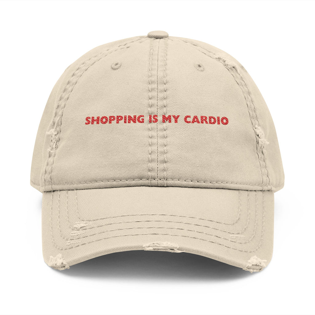 STATEMENT CASUAL VINTAGE CAP - SHOPPING IS MY CARDIO