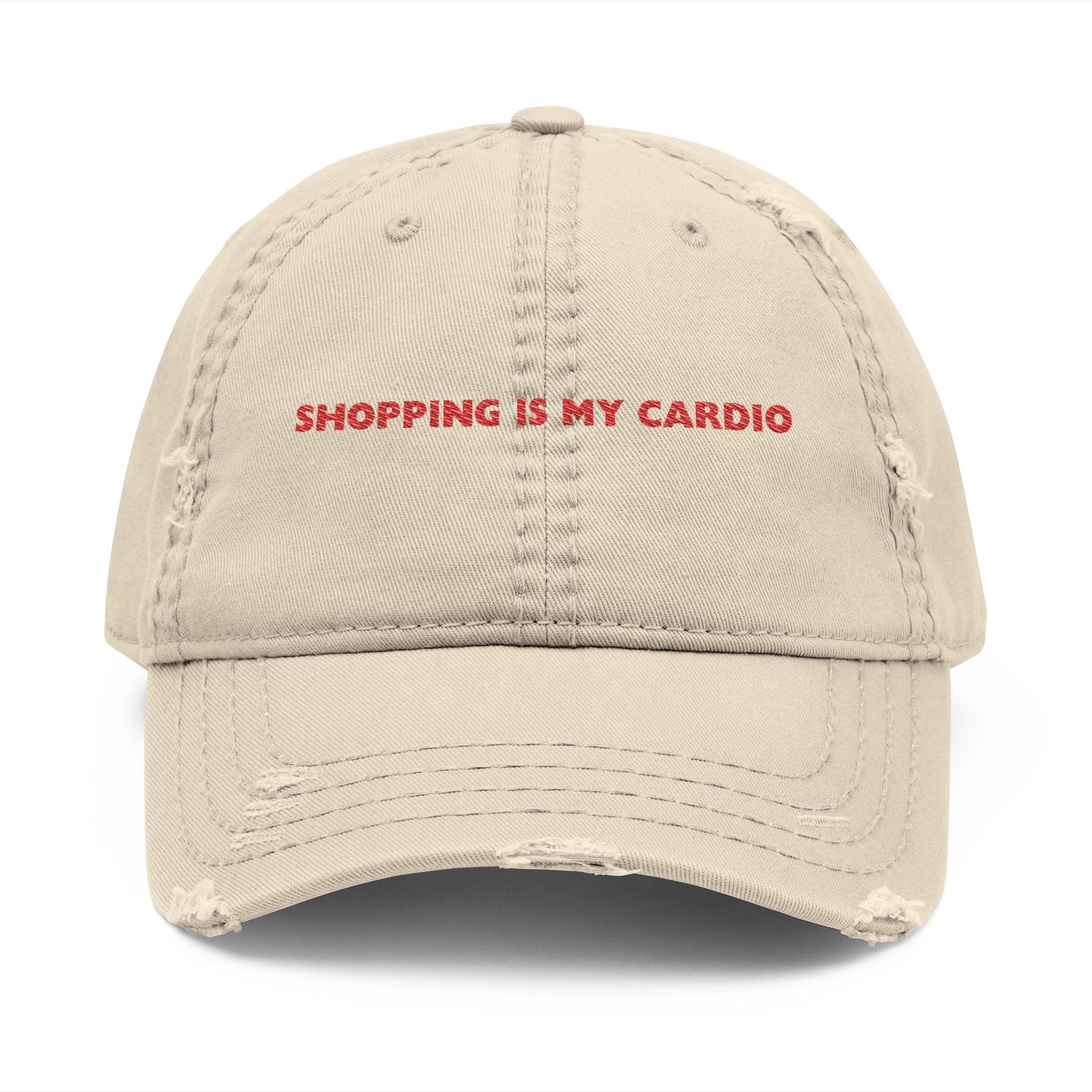 STATEMENT CASUAL VINTAGE CAP - SHOPPING IS MY CARDIO