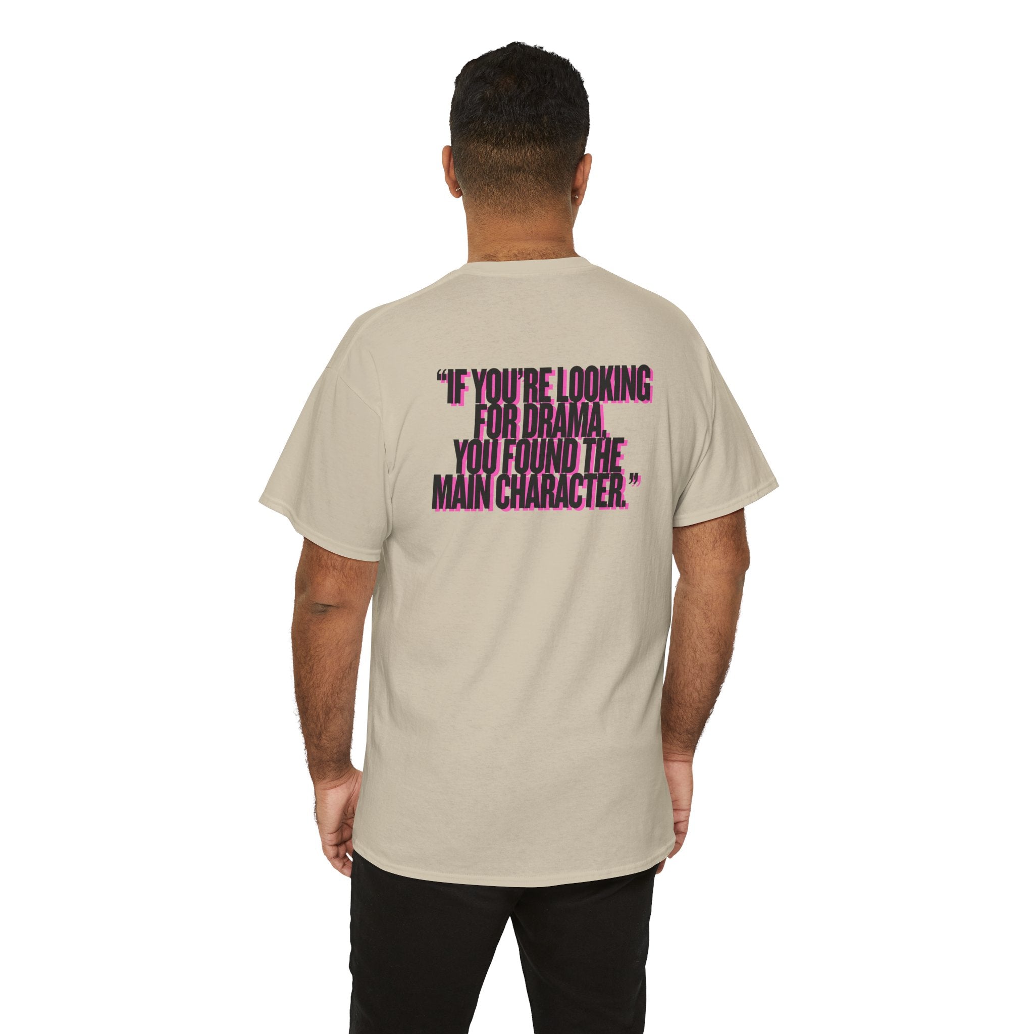 MAIN CHARACTER VIBES TEE - LOOKING FOR DRAMA BEIGE