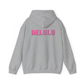 STATEMENT HOODIE DELULU - BEIGE & PINK/BLACK