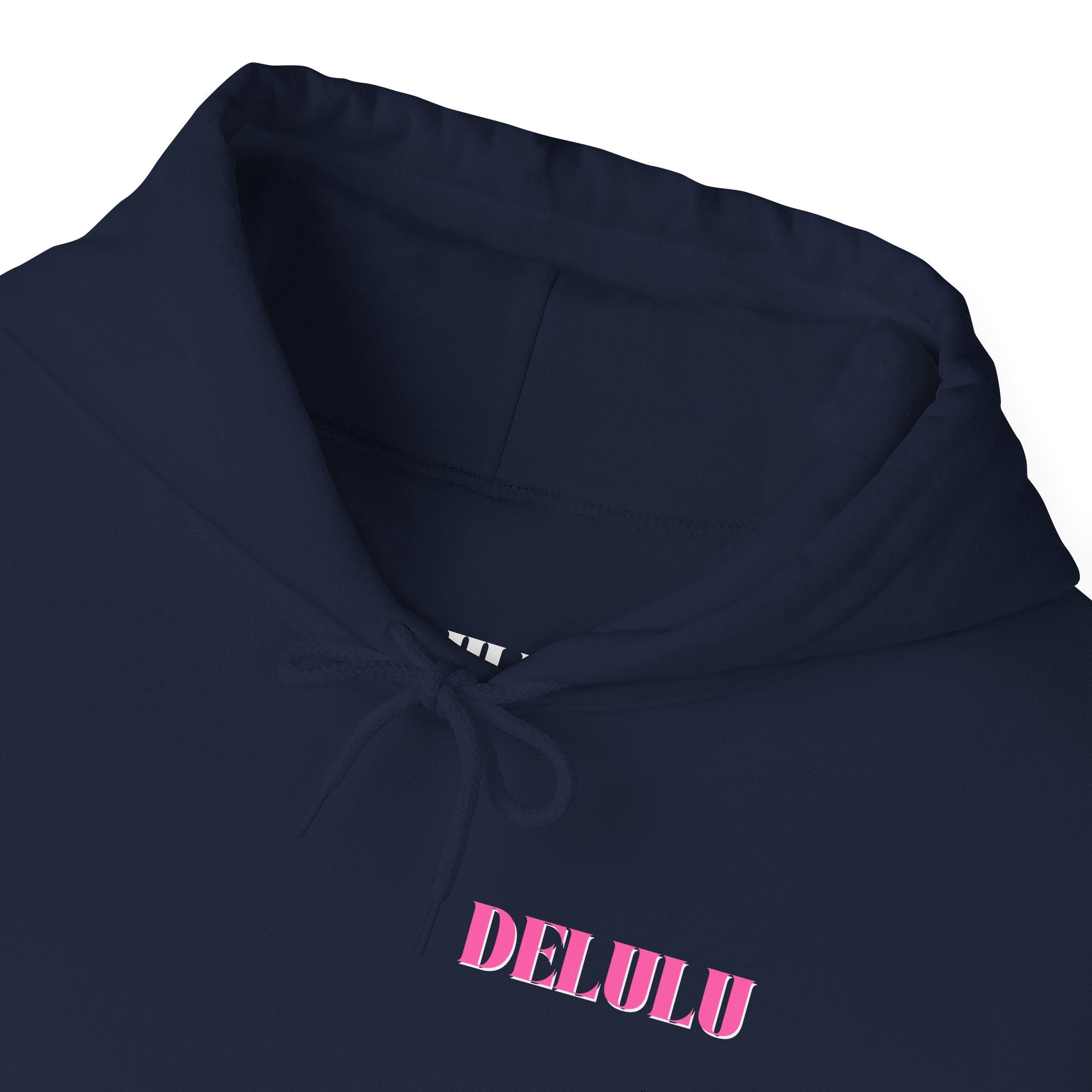 STATEMENT HOODIE DELULU - ROYAL BLUE & PINK/WHITE
