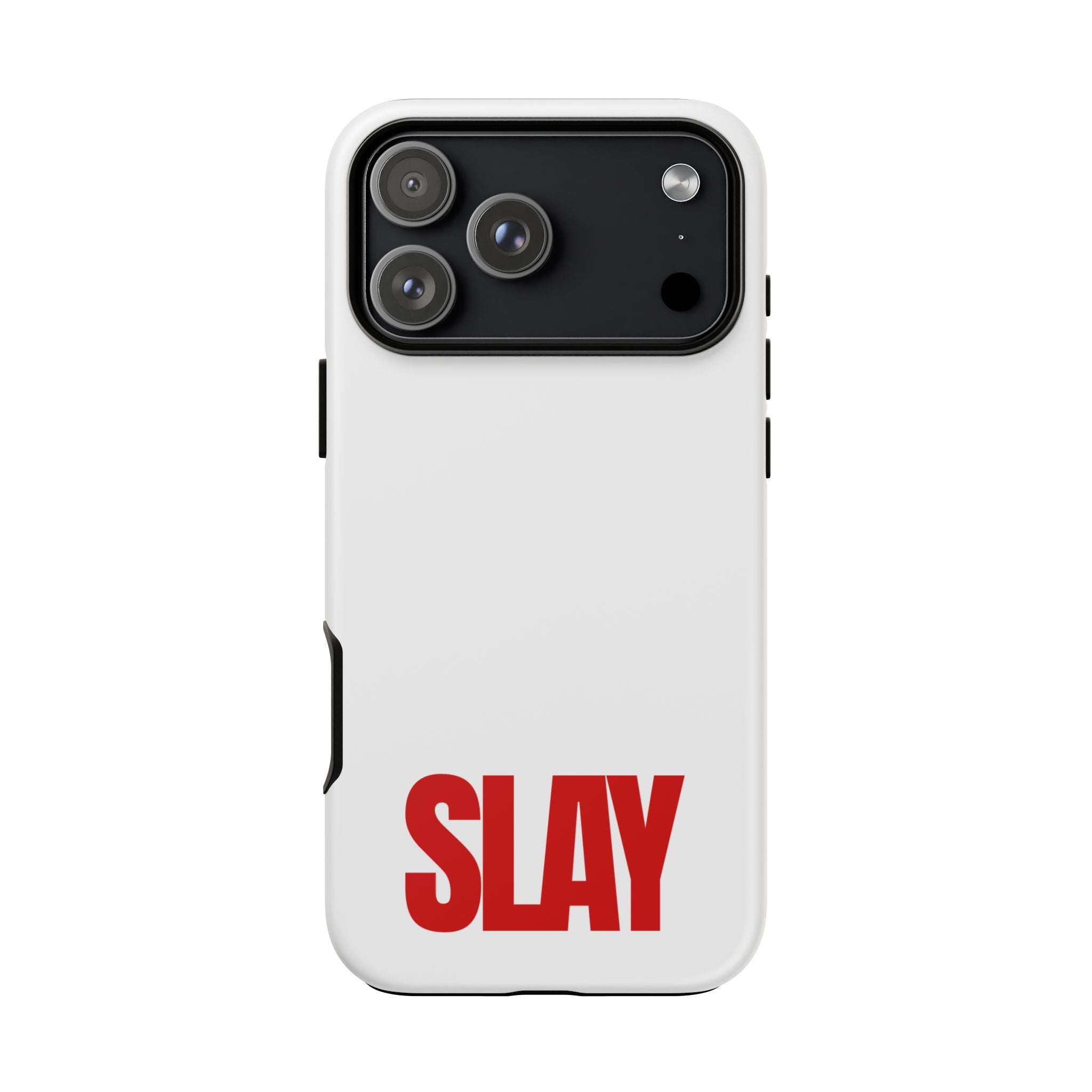 IPHONE CASE (15 - 17) - SLAY (WHITE&RED)