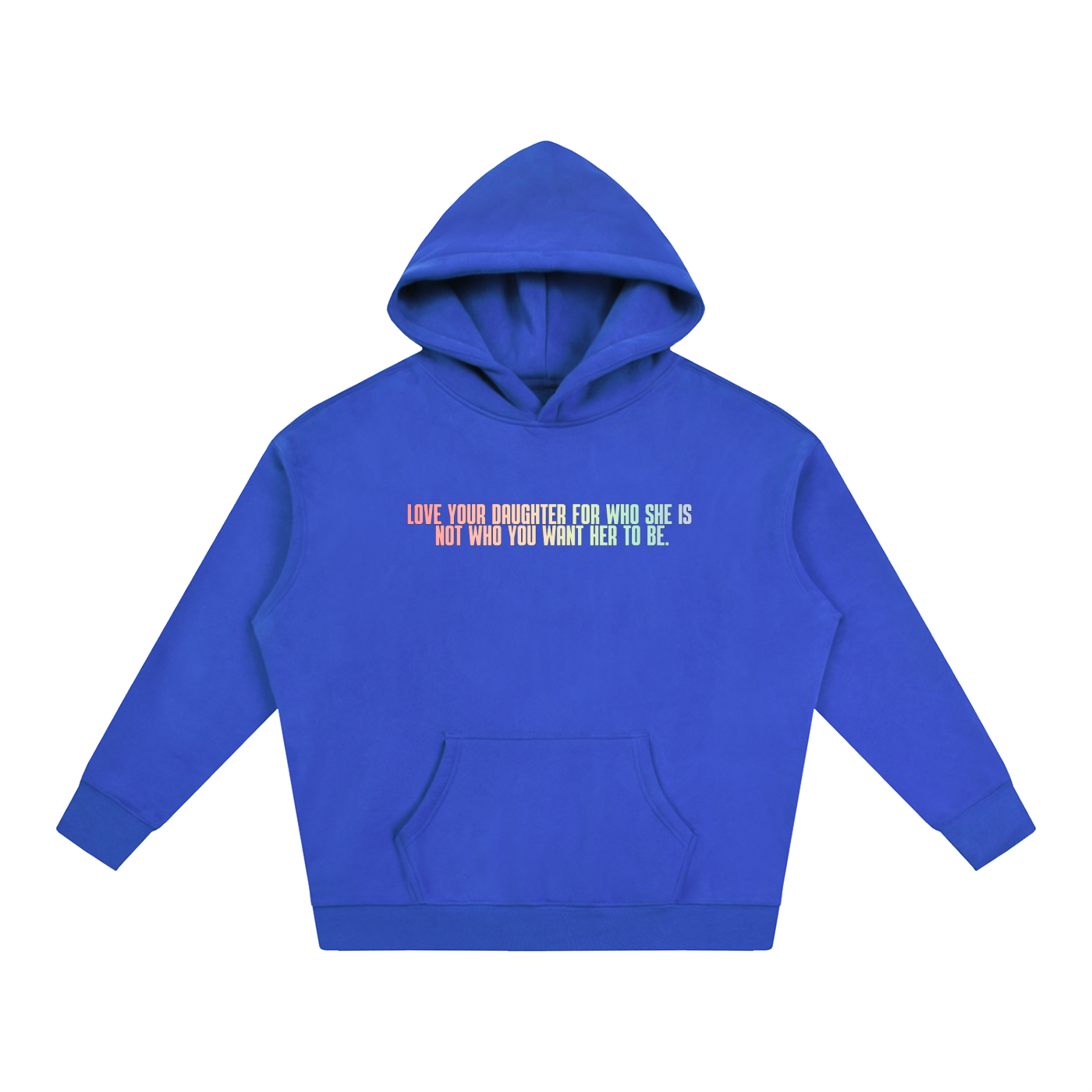 PRIDE OVERSIZED PREMIUM FLEECED HOODIE - LOVE YOUR DAUGHTER