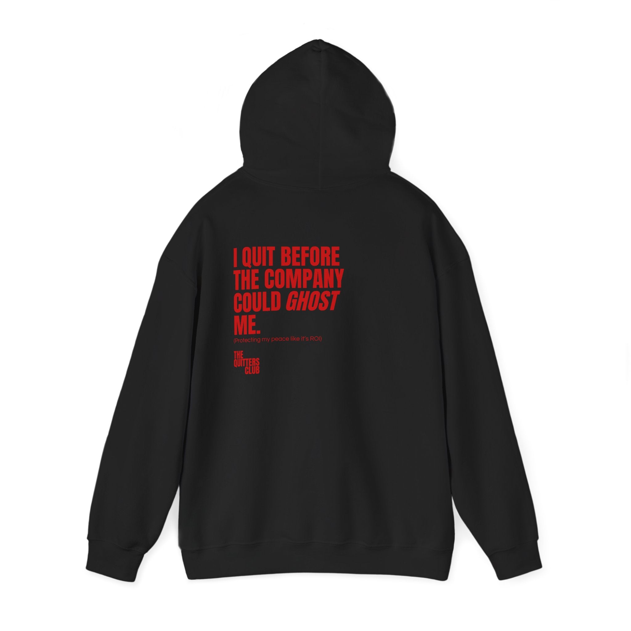 QUITTERS CLUB HOODIE - I QUIT  BLACK/RED