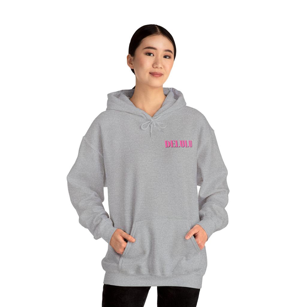 STATEMENT HOODIE DELULU - PINK & PINK/BLACK